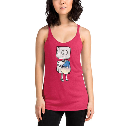 "Adorable Robot" Racerback Tank Top (Robot & Pottery Version) - Dan Pearce Ceramics