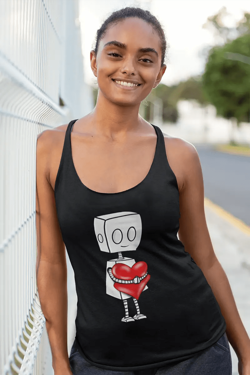 "Adorable Robot" Racerback Tank Top (Tender Heart Version) - Dan Pearce Ceramics