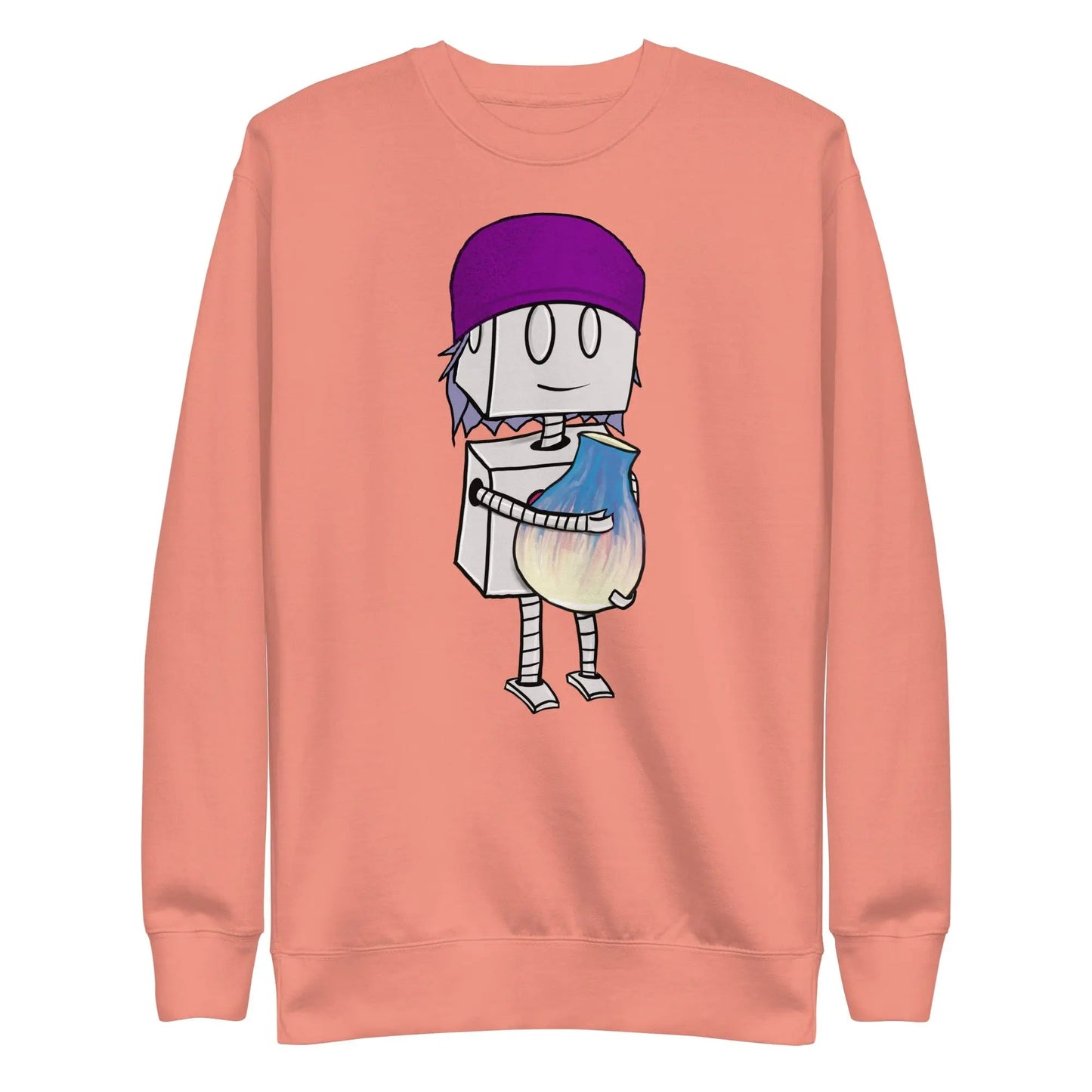 "Adorable Robot" Unisex Crewneck Sweatshirt (Beanie & Pottery Version) - Dan Pearce Ceramics