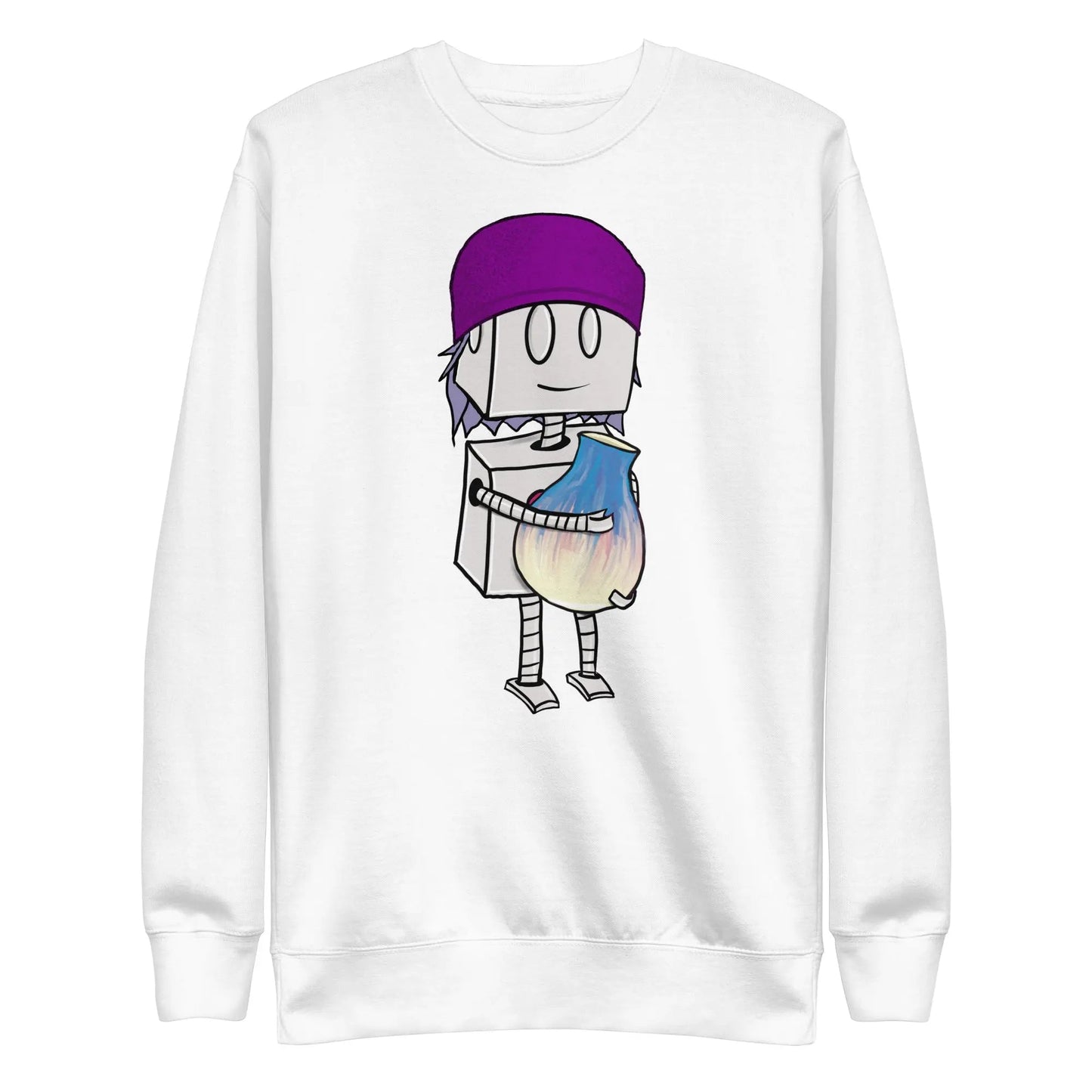 "Adorable Robot" Unisex Crewneck Sweatshirt (Beanie & Pottery Version) - Dan Pearce Ceramics