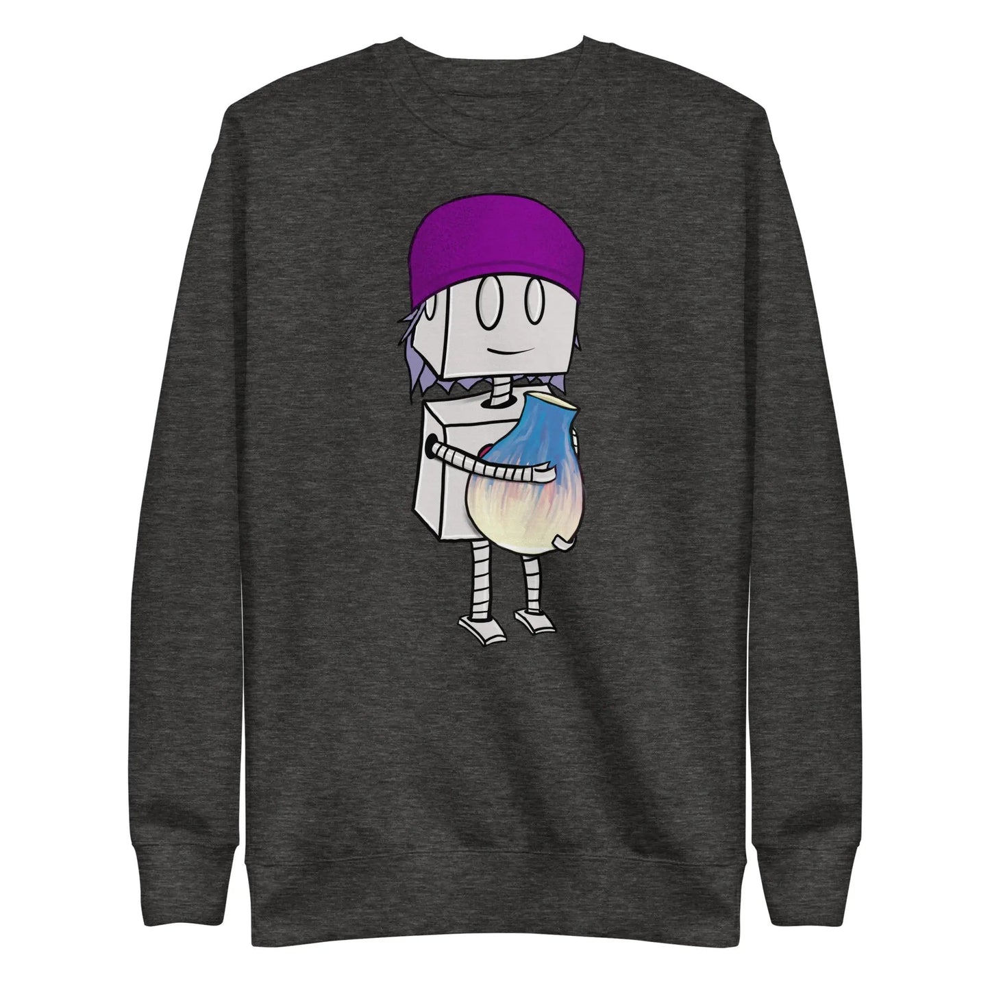 "Adorable Robot" Unisex Crewneck Sweatshirt (Beanie & Pottery Version) - Dan Pearce Ceramics