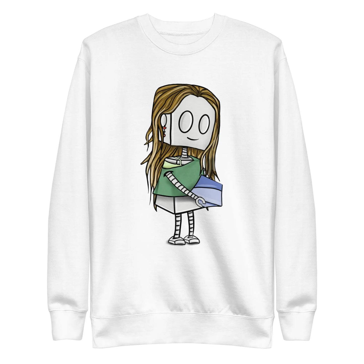 "Adorable Robot" Unisex Crewneck Sweatshirt (Pottery Lover) - Dan Pearce Ceramics