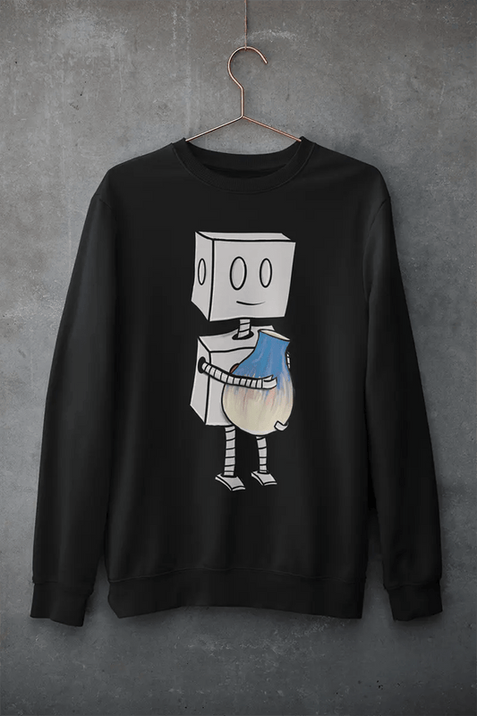 "Adorable Robot" Unisex Crewneck Sweatshirt (Robot & Pottery Version) - Dan Pearce Ceramics