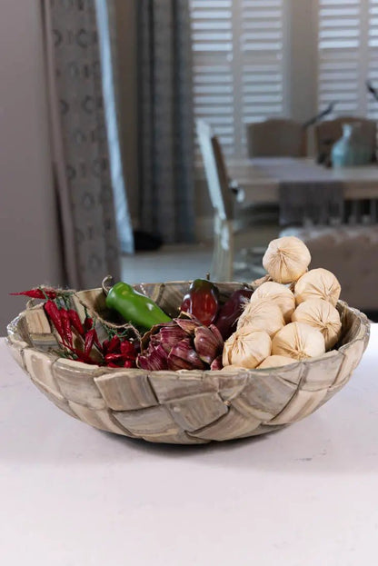 Bowl #04 XXL Stoneware Woven Nerikomi Decorative Bowl (Big Bowl Series) - Dan Pearce Ceramics