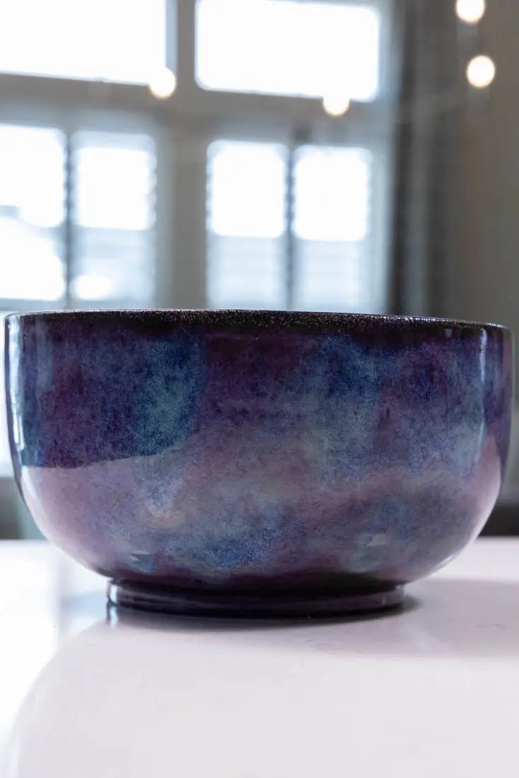 Bowl #11 Large Stoneware "Northern Lights" Serving Bowl (Big Bowl Series) - Dan Pearce Ceramics