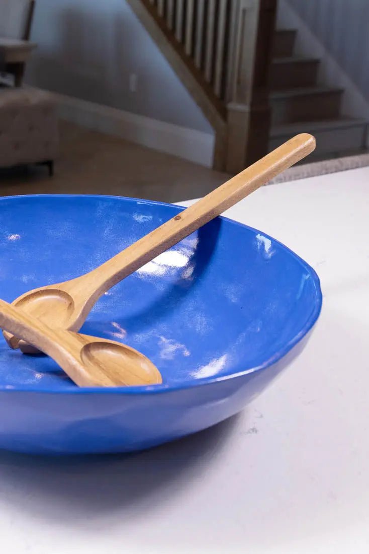 Bowl #15 XXL Upsala Blue Porcelain Thumped Bowl (Big Bowl Series) - Dan Pearce Ceramics