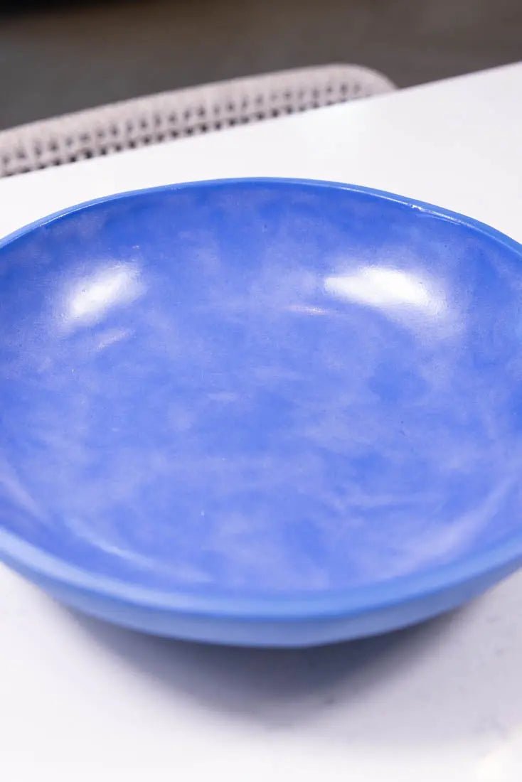 Bowl #16 Large Upsala Blue Porcelain Textured Bowl (Big Bowl Series) - Dan Pearce Ceramics