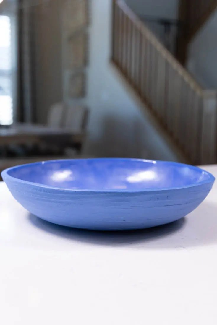 Bowl #16 Large Upsala Blue Porcelain Textured Bowl (Big Bowl Series) - Dan Pearce Ceramics