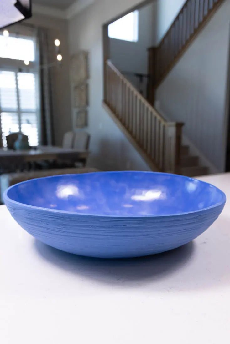 Bowl #17 XXL Upsala Blue Porcelain Textured Bowl (Big Bowl Series) - Dan Pearce Ceramics