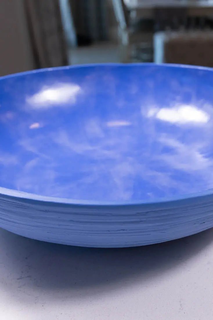 Bowl #17 XXL Upsala Blue Porcelain Textured Bowl (Big Bowl Series) - Dan Pearce Ceramics