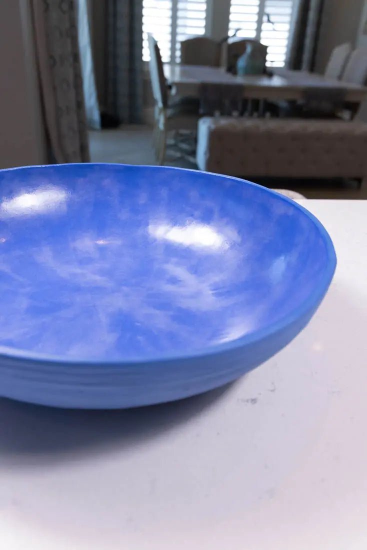 Bowl #17 XXL Upsala Blue Porcelain Textured Bowl (Big Bowl Series) - Dan Pearce Ceramics