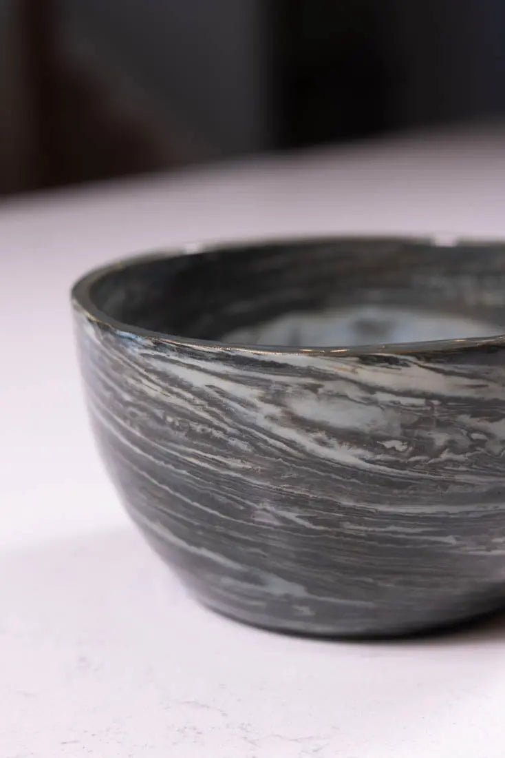 Bowl #28 Medium - Small Stoneware Neriage Marbled Decorative Bowl (Big Bowl Series) - Dan Pearce Ceramics