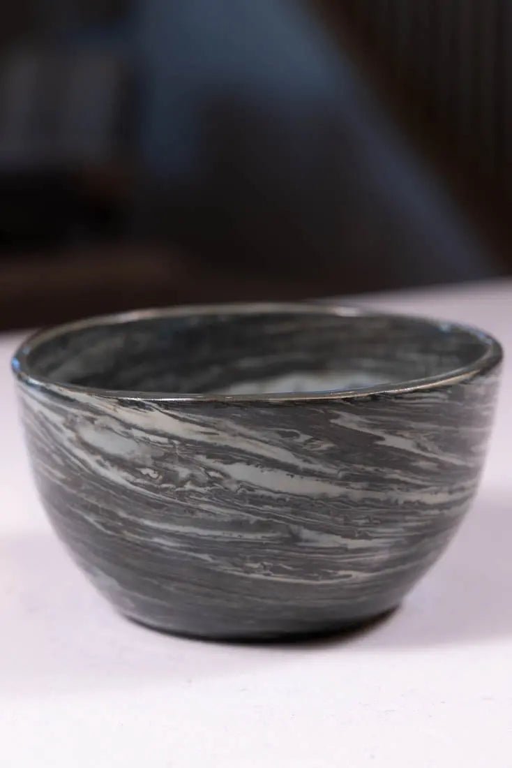 Bowl #28 Medium - Small Stoneware Neriage Marbled Decorative Bowl (Big Bowl Series) - Dan Pearce Ceramics