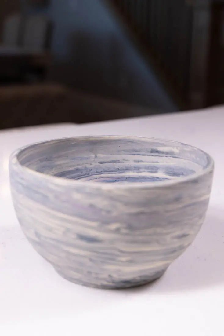 Bowl #29 Medium - Small Stoneware Neriage Marbled Decorative Bowl (Big Bowl Series) - Dan Pearce Ceramics