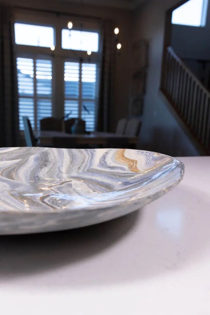 Bowl #33 XXL Stoneware Nerikomi Serving or Decorative Bowl/Platter (Big Bowl Series) - Dan Pearce Ceramics