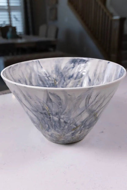 Bowl #36 XL Stoneware "Painted" Impressionist Decorative Bowl (Big Bowl Series) - Dan Pearce Ceramics