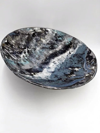 Eight - Clay Marbled XL Slant Serving Dish - Dan Pearce Ceramics