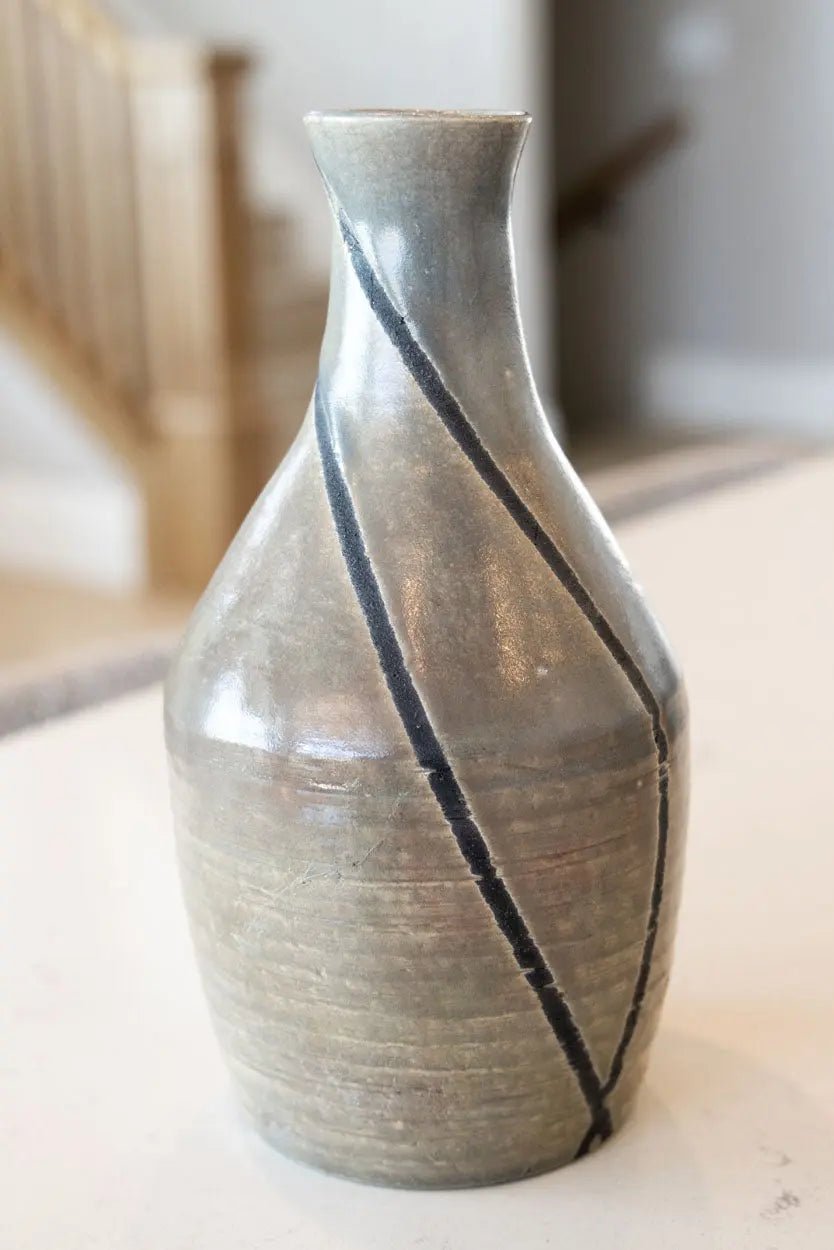 Large Contemporary Raku Vase/Pot: Iridescent Grays & Silvers - Dan Pearce Ceramics