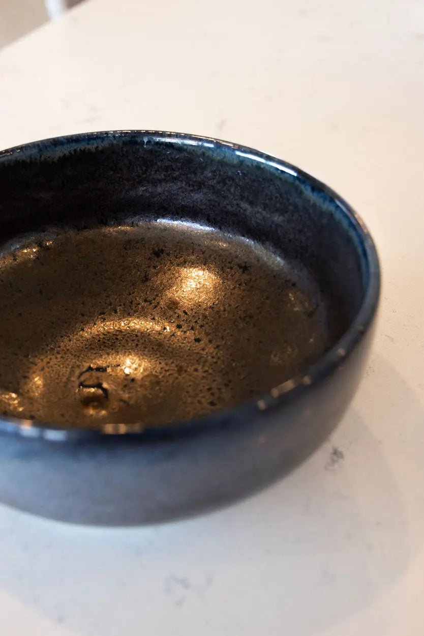 Large Decorative Bowl: Bronze, Black, & Blue - Dan Pearce Ceramics