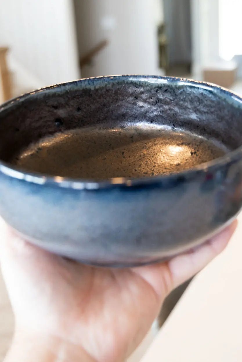 Large Decorative Bowl: Bronze, Black, & Blue - Dan Pearce Ceramics