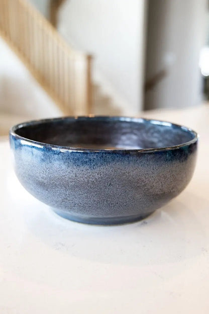 Large Decorative Bowl: Bronze, Black, & Blue - Dan Pearce Ceramics