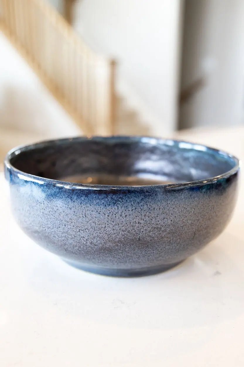 Large Decorative Bowl: Bronze, Black, & Blue - Dan Pearce Ceramics