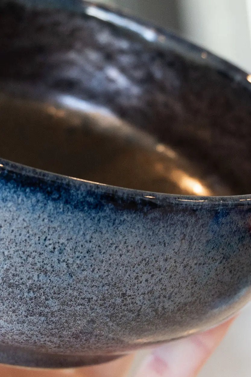 Large Decorative Bowl: Bronze, Black, & Blue - Dan Pearce Ceramics