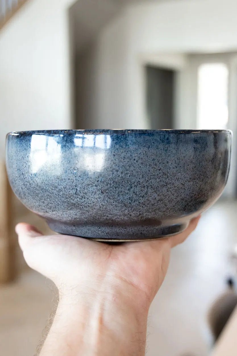 Large Decorative Bowl: Bronze, Black, & Blue - Dan Pearce Ceramics