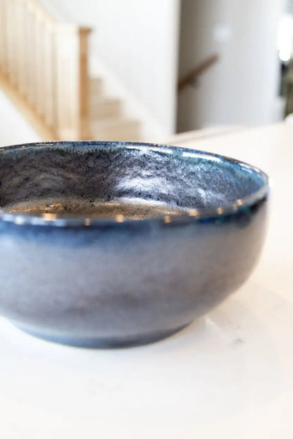 Large Decorative Bowl: Bronze, Black, & Blue - Dan Pearce Ceramics