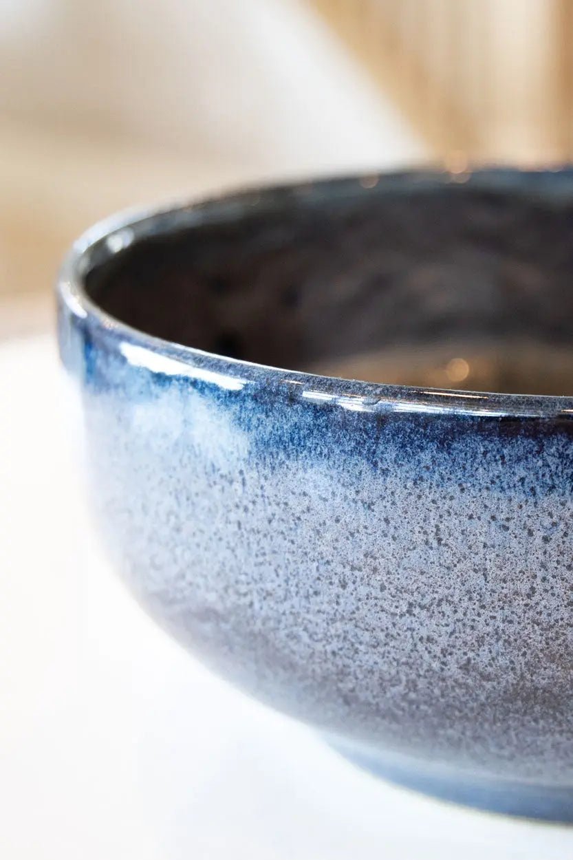 Large Decorative Bowl: Bronze, Black, & Blue - Dan Pearce Ceramics