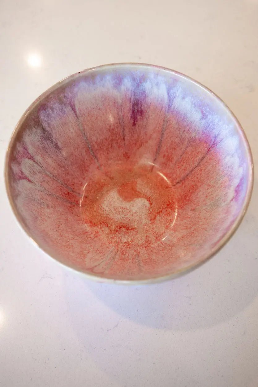 Large Decorative Bowl: Pinks, Whites, Purples, and Blues - Dan Pearce Ceramics