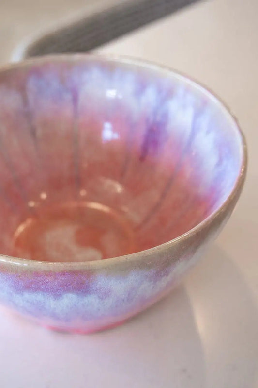 Large Decorative Bowl: Pinks, Whites, Purples, and Blues - Dan Pearce Ceramics