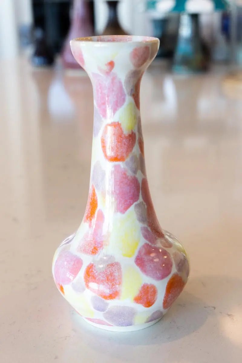 Large Decorative Spotted Porcelain Vase (Sunrise Pallet) - Dan Pearce Ceramics