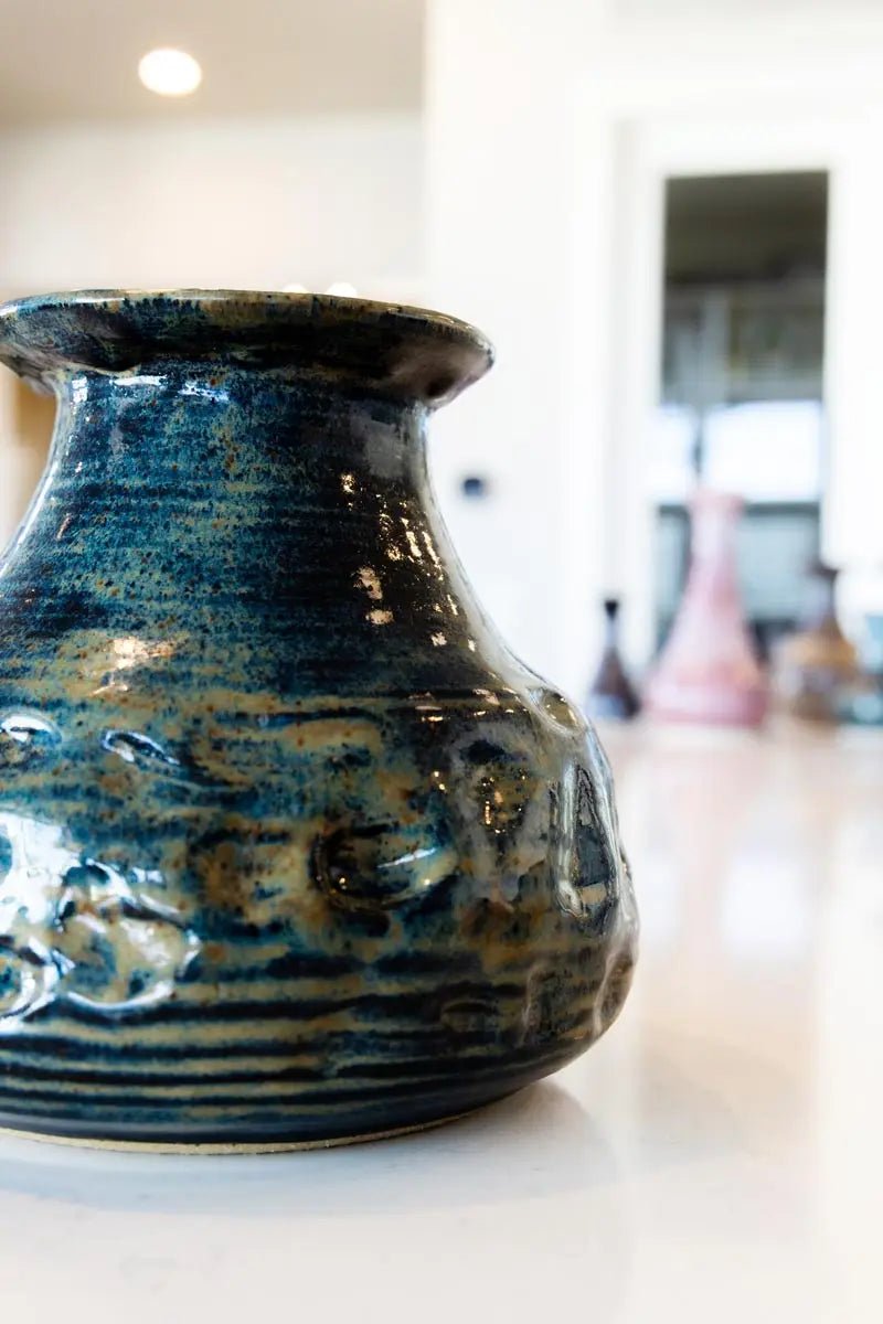 Large Hand - Textured Decorative Stoneware Pot (Bumps & Antique Shaping, Seconds) - Dan Pearce Ceramics