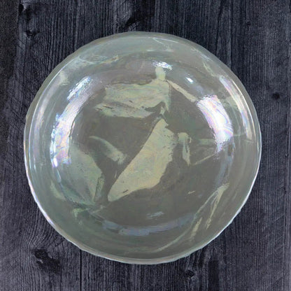 Large Nerikomi Stoneware "Mother of Pearl" Serving/Decorative Bowl - Greens & Creams (Alchemy Collection) - Dan Pearce Ceramics