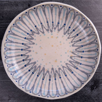 Large Stoneware Decorative Serving Bowl (Grays and Blues) - Dan Pearce Ceramics