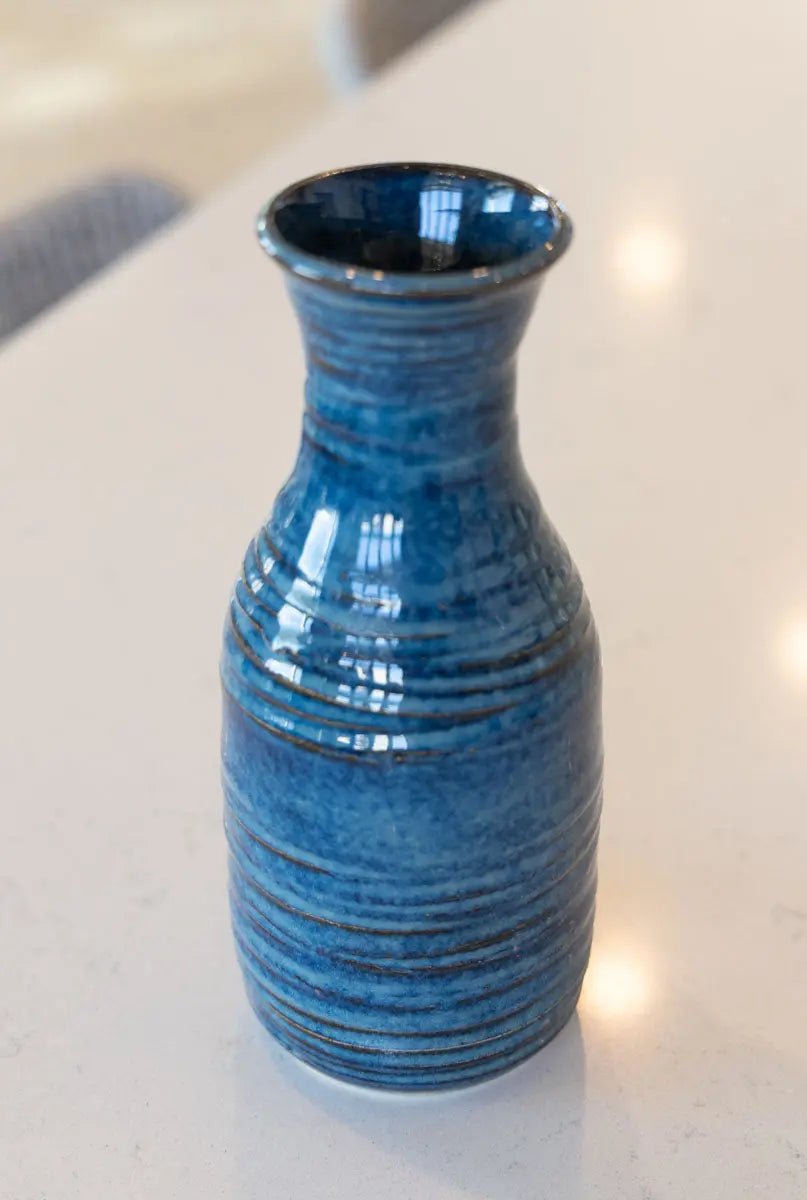 Large Textured Vase - Creamy Midnight Blues & Browns (Premium) - Dan Pearce Ceramics