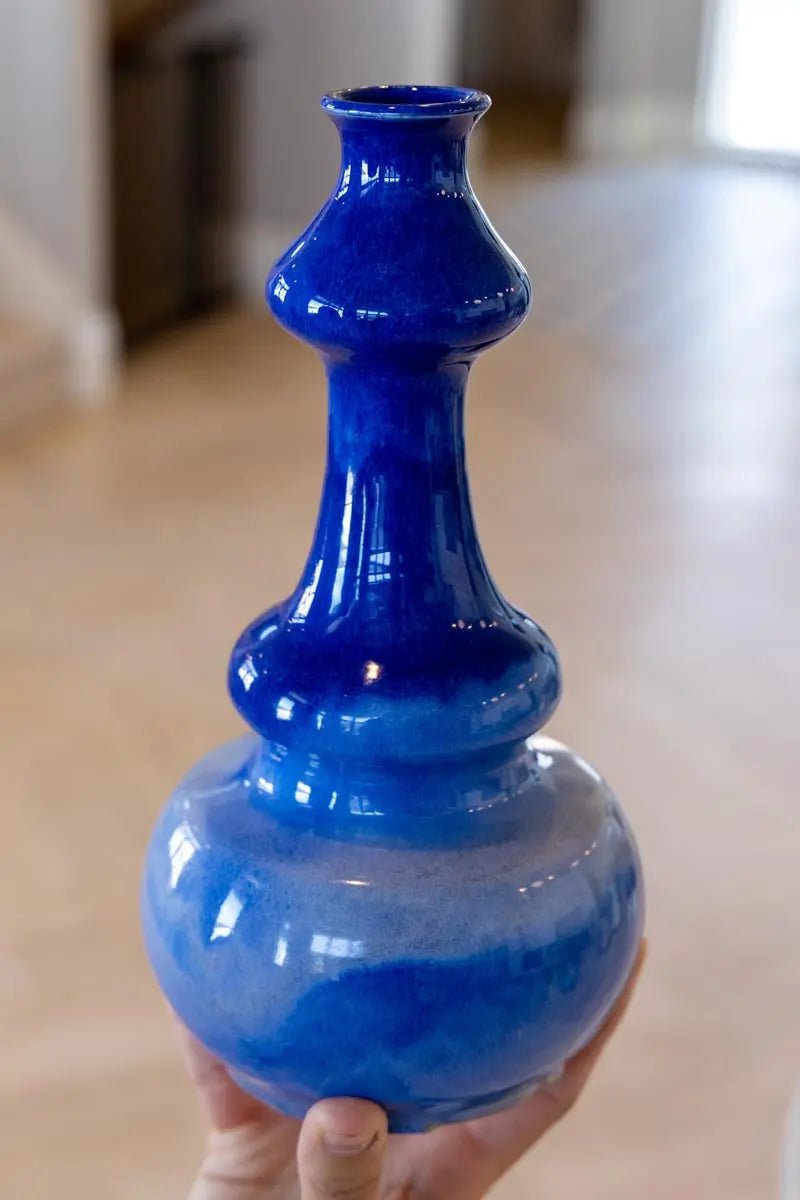 Large/XL Elegant Decorative Cobalt Porcelain Vase - Dan Pearce Ceramics