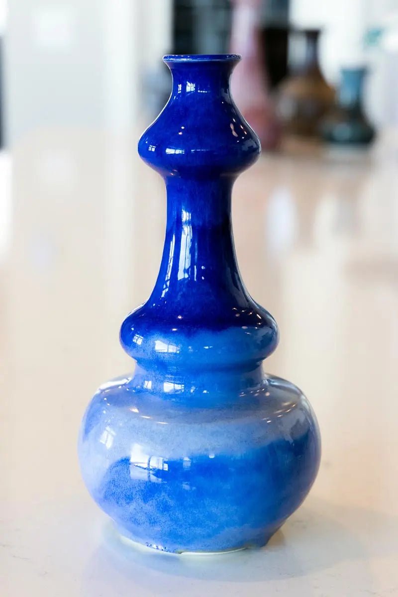 Large/XL Elegant Decorative Cobalt Porcelain Vase - Dan Pearce Ceramics