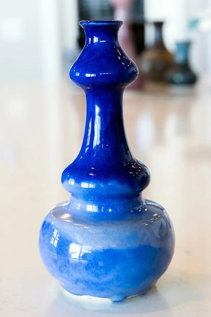 Large/XL Elegant Decorative Cobalt Porcelain Vase - Dan Pearce Ceramics