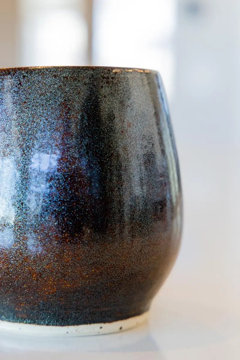 Medium Sparkly Stoneware Decorative Pot - Dan Pearce Ceramics