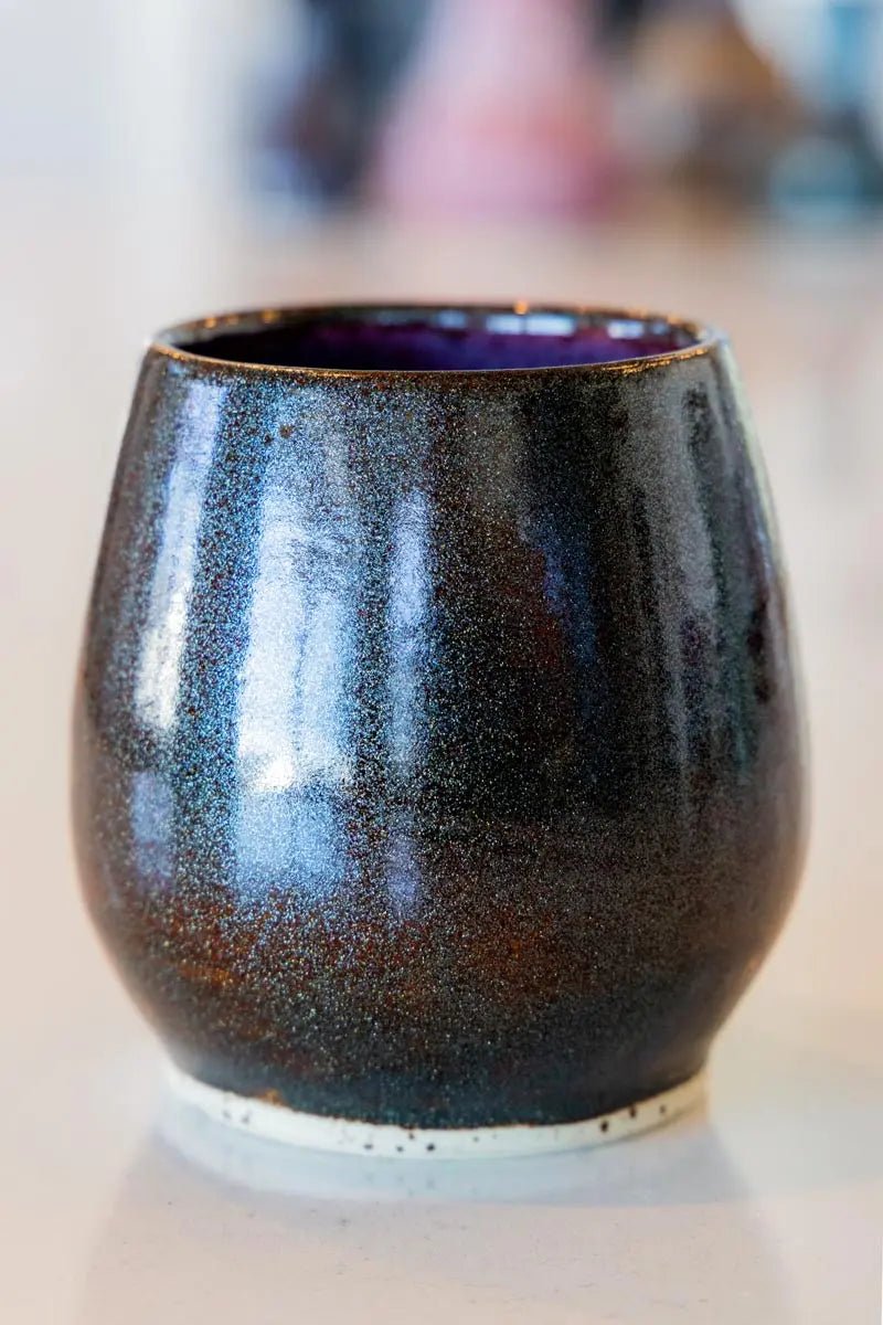 Medium Sparkly Stoneware Decorative Pot - Dan Pearce Ceramics