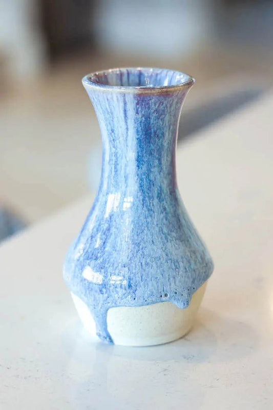 Pot #101 of 162 - Drippy Stoneware Bud Vase - Dan Pearce Ceramics