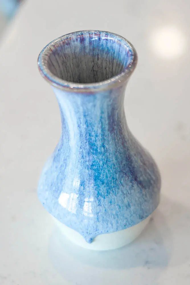 Pot #101 of 162 - Drippy Stoneware Bud Vase - Dan Pearce Ceramics