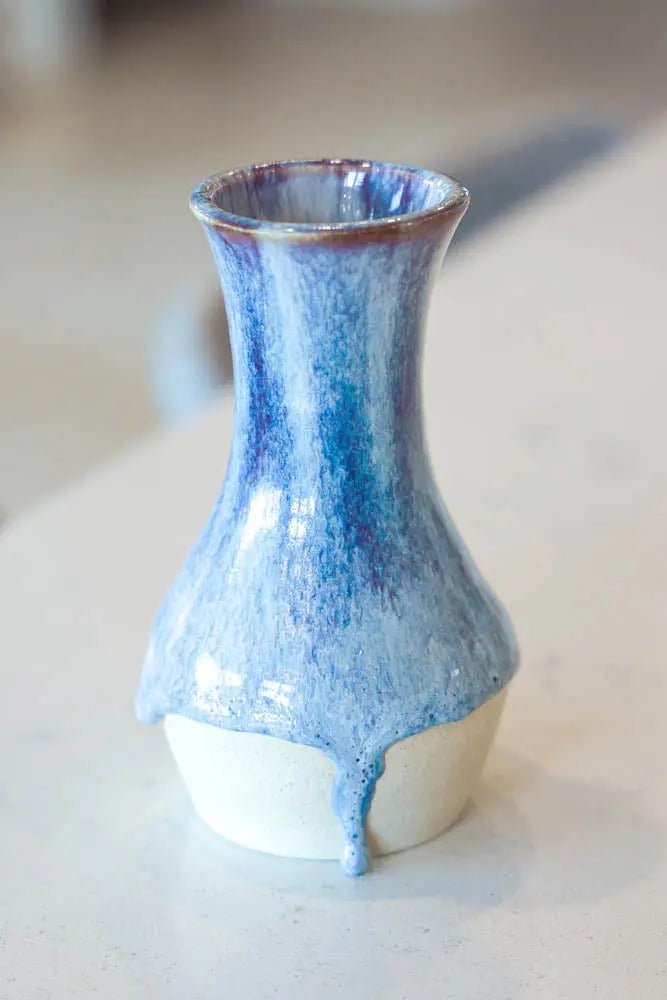 Pot #101 of 162 - Drippy Stoneware Bud Vase - Dan Pearce Ceramics