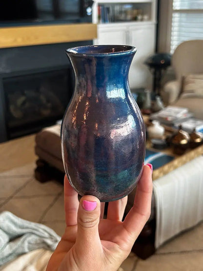 Pot #113 of 162 - Raku - Fired Pot/Bud Vase - Dan Pearce Ceramics