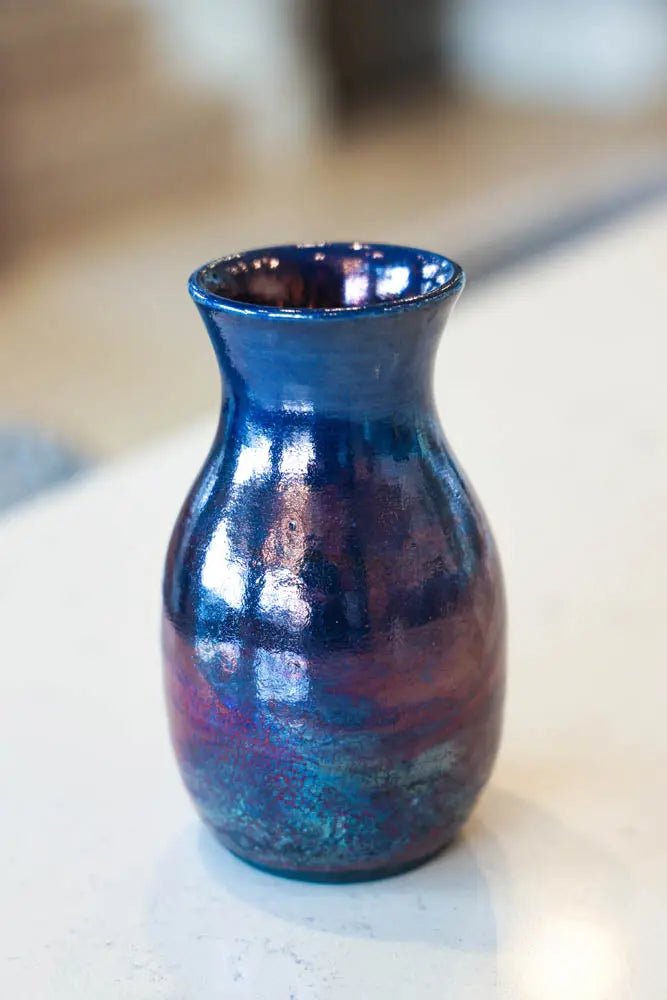 Pot #113 of 162 - Raku - Fired Pot/Bud Vase - Dan Pearce Ceramics