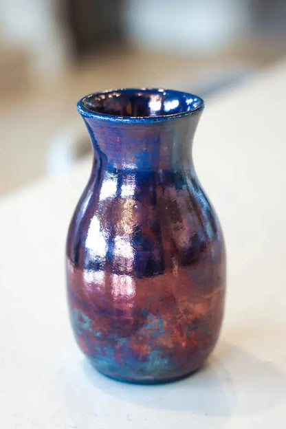 Pot #113 of 162 - Raku - Fired Pot/Bud Vase - Dan Pearce Ceramics