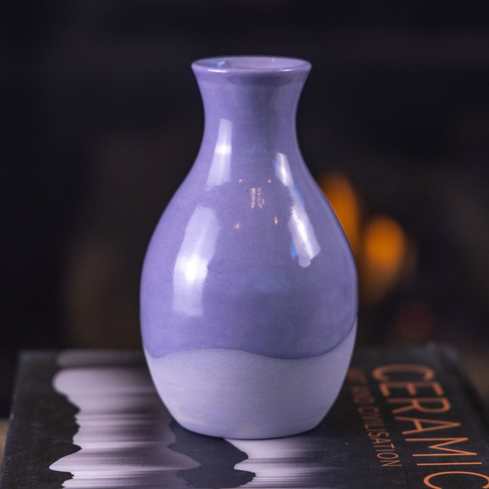 Pot #117 - Medium Decorative Colored Porcelain Bud Vase - Dan Pearce Ceramics