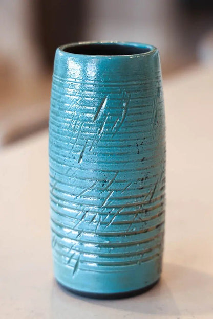 Pot #125 of 162 - Raku - Fired Vase - Dan Pearce Ceramics